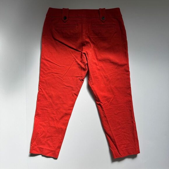 Banana Republic Red Cheer Crop Chino Martin Fit Size 6 - Picture 3 of 10